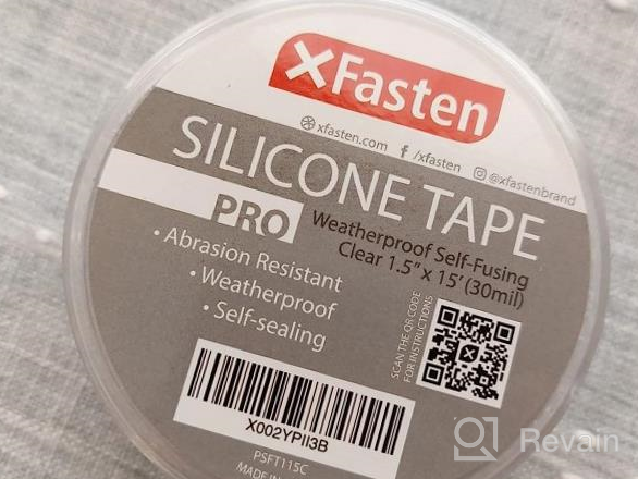 img 1 attached to XFasten Self-Fusing Silicone Tape Pro: 30Mils Weatherproof Seal For Outdoor Coax, Electrical Cables & Pipe Leaks | 1.5In X 15Ft Black review by Greg Usry