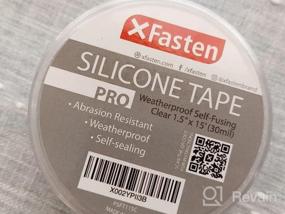 img 7 attached to XFasten Self Fusing Silicone Tape Pro: атмосферостойкое уплотнение толщиной 30 мил для наружных коаксиальных кабелей, электрических кабелей и утечек в трубах | 1,5 дюйма х 15 футов, черный