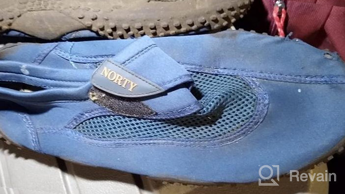 img 1 attached to NORTY Mens Big Sizes 13-17 Aqua Sock Wave Water Shoes - Slip-Ons For Pool, Beach & Sports review by Nicholas Reggae