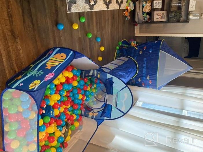 img 1 attached to LOJETON 1Pc Space Ship Xmas Gift Kids Play Tent, Crawl Tunnel, Ball Pit For Toddlers, Indoor & Outdoor Playhouse Castle Toys, Baby Boys Girls Gift For 3 4 5 6 7 Years Old (Balls Not Included) review by Timothy Bobbert