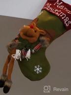 картинка 1 прикреплена к отзыву Set Of 3 18" Plush Christmas Stockings: Santa, Snowman, And Reindeer Characters With Long Legs - Festive Home Decorations And Party Accessories For Kids от Amanda Elmore