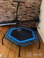 img 1 attached to Leikefitness Professional Gym Workout 50" Fitness Trampoline Cardio Trainer Exercise Rebounder With Adjustable Handle Bar Max Load 330Lbs(5650SH-Blue) review by Gage Lawson