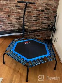 img 7 attached to Leikefitness Professional Gym Workout 50" Fitness Trampoline Cardio Trainer Exercise Rebounder With Adjustable Handle Bar Max Load 330Lbs(5650SH-Blue)