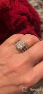 img 1 attached to Radiant-Cut Moissanite Engagement Ring In 14K White Gold, 3 Carat Total Weight - Kobelli review by Shannon Taylor