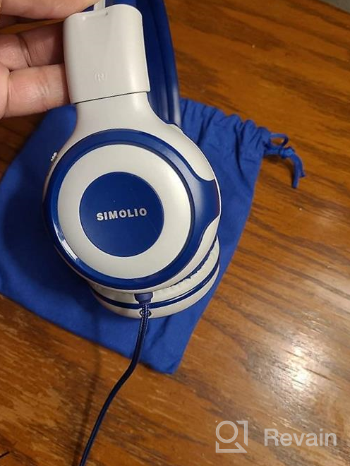 img 1 attached to SIMOLIO SM-903P Wired Kids Headphones W/ Mic, Volume Limiters & Portable Bag - Durable Design, Stereo Sound & Tangle-Free Cord review by David Cronin