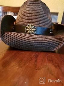 img 5 attached to Melesh Adult Sun Straw Women Men Cowgirl Western Cowboy Hat Colored