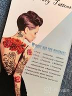 img 1 attached to 46 Sheets Full Arm Waterproof Temporary Tattoo For Men And Women (L22.8“XW7”), Flower Skull Wolf Snake Large Tattoo Sticker And Rose Lily Daisy Medium Fake Tattoo Stickers For Body Hand Forearm Leg review by Brian Avila