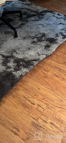 img 1 attached to Plush Grey Shaggy Area Rug 6X9 For Modern Indoor Decor, Extra Soft And Cozy Carpets For Bedroom, Living Room, And Kids' Rooms - Rainlin Fluffy Rugs review by Randy Albright