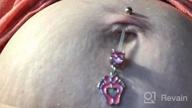 img 1 attached to Personalized Flexible Acrylic Pregnancy Belly Button Ring - 14G, 22/25/32/35/38Mm Sizes Available! review by Brandon Christianson