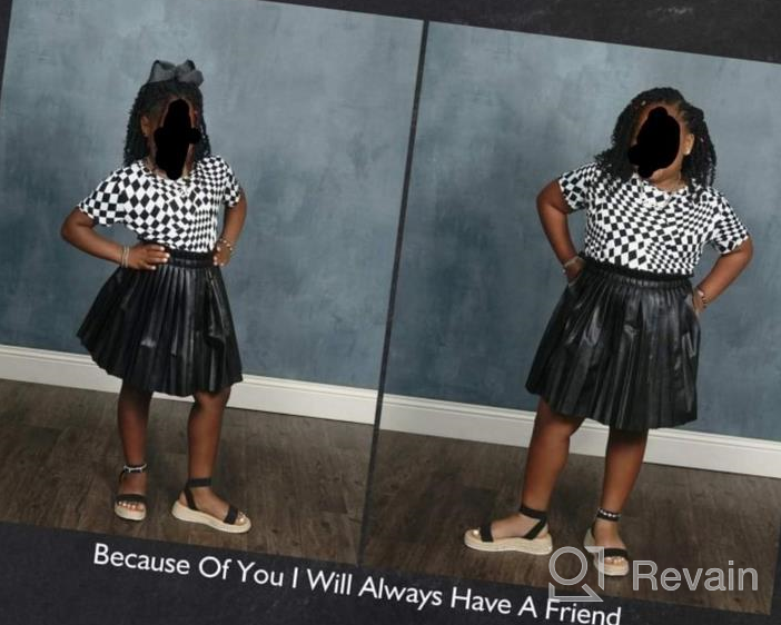 img 1 attached to Pleated Leather Skirts for Girls - WeLaken Clothing Outfits review by Bennie Boss