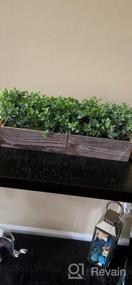 img 5 attached to Artificial Eucalyptus In Wood Box: Potted Faux Plants And Greenery For Windowsill Decor And Table Centerpiece - Funarty