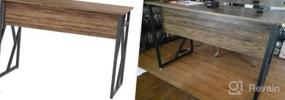 img 8 attached to 63-Inch Computer Desk With Bookshelf And Storage Shelf - Perfect For Home Office And Gaming Corner Workstation - Black Walnut Finish - Easy Assembly And Simple Style By DEWEL