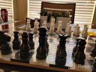 img 1 attached to Handmade Marble Chess Set With Oceanic Theme And Antique 32 Figures - Fits 16-20 Inch Boards review by Matt Heringer