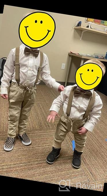 img 1 attached to 👔 Boys' Accessories: Kids Suspender Set with Bowtie and Necktie review by Chris Weber