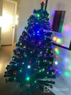 img 1 attached to Goplus 6FT Fiber Optic Pre-Lit Christmas Tree With 8 Flash Modes, Multicolored LED Lights, Metal Stand, And Artificial Design For Festive Holiday Decor review by Danielle Tucker