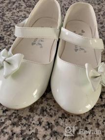 img 5 attached to Girls Princess Mary Jane Ballet Flats Bow Dress Shoes School Uniform