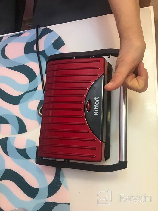 img 1 attached to Sandwich maker Kitfort KT-1609 Panini Maker, red review by Stanislaw Kobylka (S ᠌