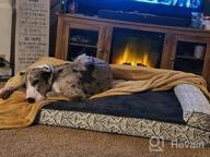 img 1 attached to Medium Memory Foam Dog Bed By Furhaven - Comfy Couch Plush Decor Sofa-Style With Removable & Washable Cover, Diamond Gray - Ideal For Small To Medium-Sized Dogs review by Colin Arcos