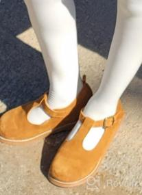 img 7 attached to Детские школьные оксфорды Mary Jane: модельные туфли на плоской подошве для девочек (для малышей/маленьких детей)