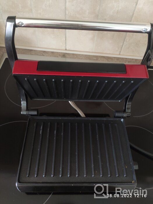 img 2 attached to Sandwich maker Kitfort KT-1609 Panini Maker, red review by Edyta Stadelmajer ᠌