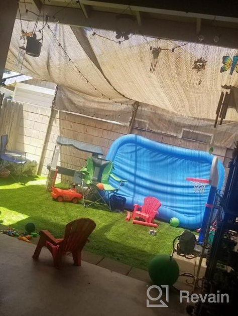 img 1 attached to 95% UV Block Shade Fabric Roll - Windscreen4Less Turquoise Green Sunblock Shade Cloth 12Ft X 40Ft review by Dan Venegas