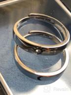 картинка 1 прикреплена к отзыву Бейдодо Серебряные кольца солнца и луны с гравировкой I Love You Персонализированные парные свадебные обручальные кольца - Регулируемые совпадающие кольца от Dion Jeep