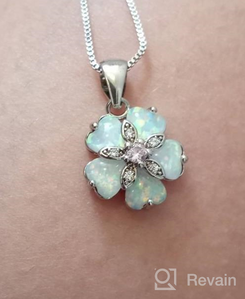 img 1 attached to CiNily Opal Pendant Necklace: Stunning Gold Plated Jewelry for Women and Girls, Gorgeous Gemstone Necklaces to Make an Unforgettable Gift review by Rudolph Mceachern