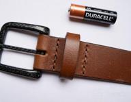 картинка 1 прикреплена к отзыву Premium Brown Leather Men's Belts with Specialist Nickel Accessories от Jessie Burgos