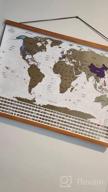 img 1 attached to 🗺️ 24 x 17 Scratch Off World Map with Flags - Easy-to-Frame Wall Art Poster Including US States & Flags - Original Travel Map Designed for Global Adventurers review by Scott Reeves