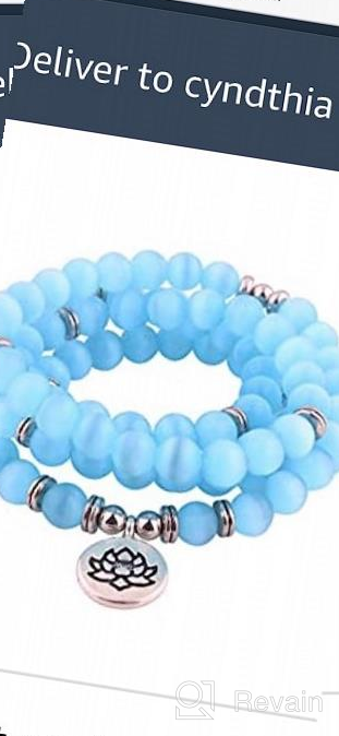 img 1 attached to Find Inner Peace With GVUSMIL'S 108 Mala Beads Bracelet: A Yoga-Inspired Natural Gemstone Jewelry For Both Women And Men review by Alicia Pattinson
