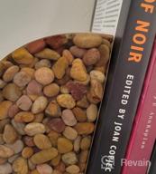 img 1 attached to Heavy Natural Stone Pebble Bookends For Decorative Shelves - Keep Books Neatly In Place review by Adam Madden