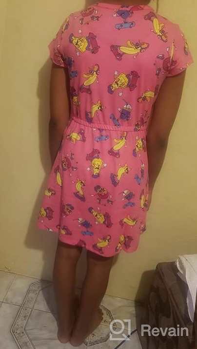 img 1 attached to Adorable Short-Sleeve Cinch-Waist Dresses for Girls by Spotted Zebra review by Matthew Fleming