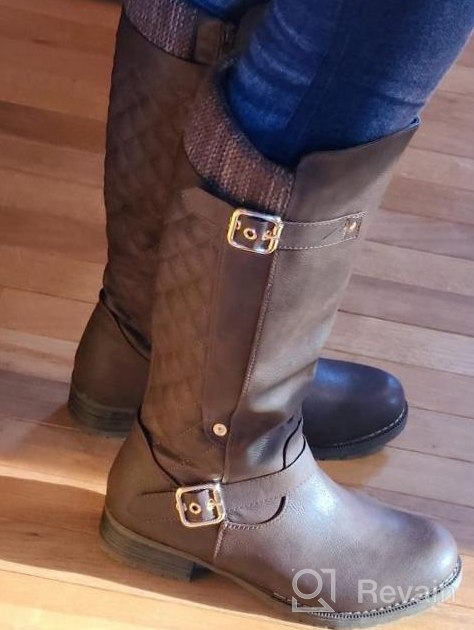 img 1 attached to Women'S Quilted Knee-High Fashion Boots By GLOBALWIN - Stylish & Comfortable! review by Wayne Flores