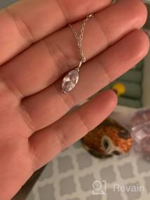 img 5 attached to 💎 Dainty Sterling Silver Solitaire Necklace: Sparkling Marquise Pendant for Women & Teen Girls, Adjustable Silver Chain - Ideal Birthday Gift & Fashionable Jewelry (15+3 Inches)