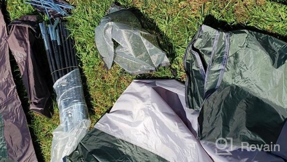 img 1 attached to 4-Person Waterproof Camping Tent With Removable Rain Fly, Lightweight & Portable Backpacking Tent For 4 Seasons Family Gatherings, Hiking And Travel. review by Chris Doe
