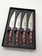 img 1 attached to Jane Series 5'' Senior Steak Knife Set Of 4 - High Carbon German Stainless Steel & Pakkawood Handle Ergonomics Design review by Bishop Roshad