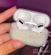 img 1 attached to Protect Your AirPods Pro With Hamile'S Cute And Shockproof Hard Case In Grey Floral Design, Complete With LED Visible Accessories Keychain review by Tim Jenkins