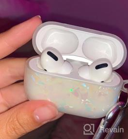 img 8 attached to Protect Your AirPods Pro With Hamile'S Cute And Shockproof Hard Case In Grey Floral Design, Complete With LED Visible Accessories Keychain