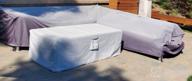 img 1 attached to Heavy Duty 100"X100" Outdoor Sectional Cover - Waterproof 600D Patio Furniture Cover, V-Shaped L-Shape Lawn Protection (Natural Beige) review by Jennifer Franks