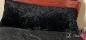 img 7 attached to Побалуйте себя комфортом: роскошный чехол для подушки из искусственного меха XeGe - мягкая плюшевая длинная подушка для моментов, достойных объятий