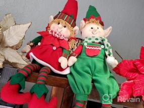 img 5 attached to 16-дюймовые очаровательные плюшевые игрушки-эльфы - идеальное рождественское украшение и рождественские украшения (для мальчиков)