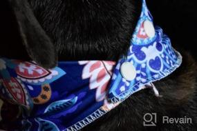 img 5 attached to Банданы для собак MBJERRY, 4 шт., регулируемый треугольный платок для домашних животных с 2 застежками, моющийся шарф для щенков для собак, нагрудники (пейсли)