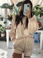 img 1 attached to TECREW Women'S Long Sleeve Knit Sweatsuit Set: Trendy 2-Piece Outfit With Crop Top Shorts review by Greg Princeking