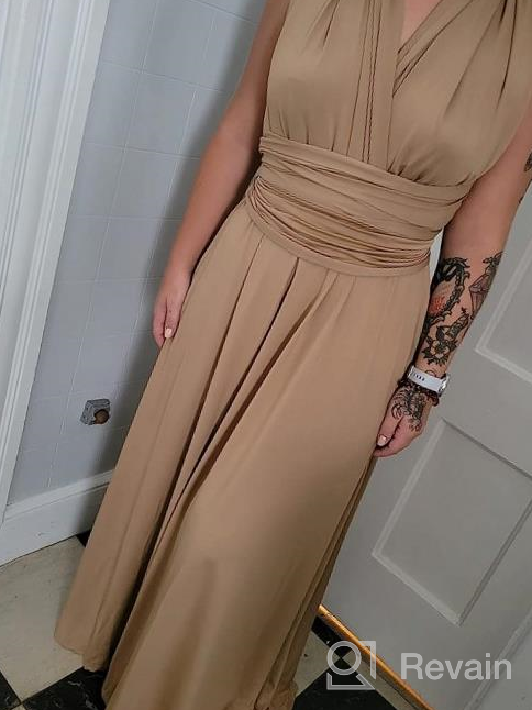 img 1 attached to Transform Your Look With The Multi-Way Women'S Bridesmaid Maxi Dress - Perfect For Weddings And Formal Events! review by Shannon Redd