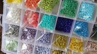 img 1 attached to 9600 Pieces Of Multicolor Glass Seed And Striped Craft Beads Set With Elastic String For DIY Jewellery Making - Includes 24 Colors Of 400Pcs Per 3Mm Bead Size review by Jesse Bailey