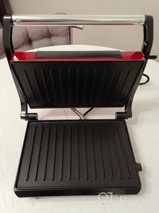 img 2 attached to Sandwich maker Kitfort KT-1609 Panini Maker, red review by Ewa Winiewska ᠌