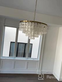 img 5 attached to Upgrade Your Dining Room With The ALICE HOUSE 24" Chandeliers - Coastal Ceiling Hanging Light In Brushed Brass Finish