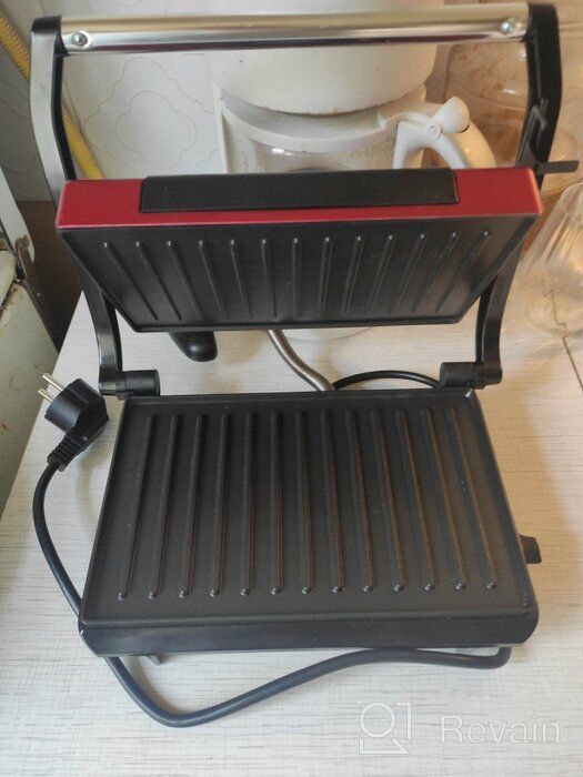 img 3 attached to Sandwich maker Kitfort KT-1609 Panini Maker, red review by Franciszka Zamska ᠌