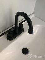 img 1 attached to 2-Handle 4-Inch 3-Hole RV Sink Bathroom Faucet With Lift Rod Drain Stopper & Supply Hoses By WOWOW Black Centerset review by Eduardo Davis