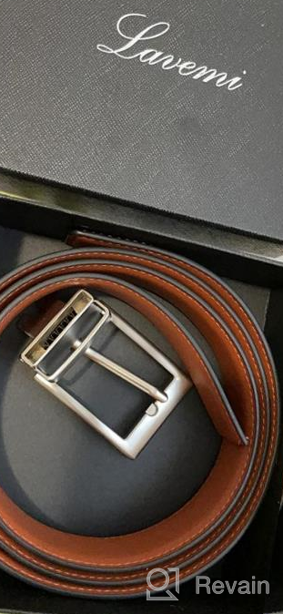 img 1 attached to 👔 Lavemi Leather Braided Belt - Men's Accessories for a stylish look - Size 35, Model 2828-2 review by Roberto Strumer